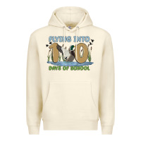 Sandshell flying into 100 days of school Premium Hoodie - MaliasSmallBusiness