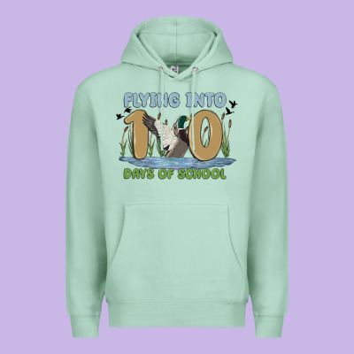 Flying Into 100 Days Of School Premium Hoodie Designed By Maliassmallbusiness