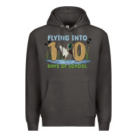 Smoke flying into 100 days of school Premium Hoodie - MaliasSmallBusiness