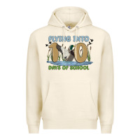 Tofu flying into 100 days of school Premium Hoodie - MaliasSmallBusiness