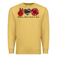 Peace Love Back To Red Premium Sweatshirt | Teevron