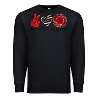 Black peace love back to red Premium Sweatshirt - Artiststas