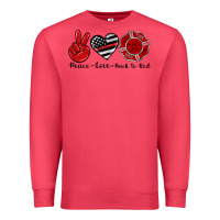 Cardinal peace love back to red Premium Sweatshirt - Artiststas
