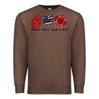 Chestnut peace love back to red Premium Sweatshirt - Artiststas