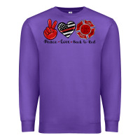 Purple peace love back to red Premium Sweatshirt - Artiststas