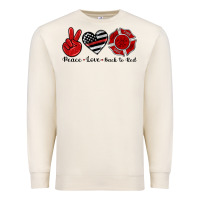 Sandshell peace love back to red Premium Sweatshirt - Artiststas
