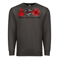 Smoke peace love back to red Premium Sweatshirt - Artiststas