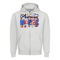 Dove Grey American Nurse Zipper Hoodie - Neo Western