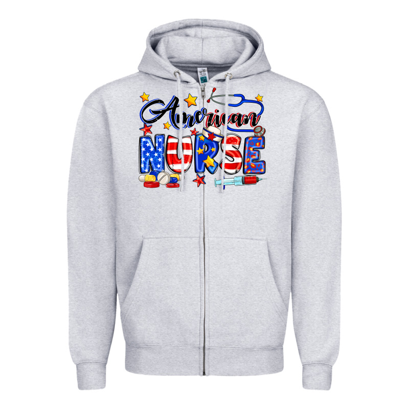 American Nurse Zipper Hoodie by Neo Western | Teevron