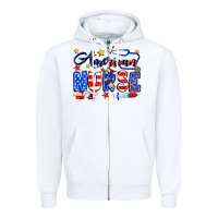 White American Nurse Zipper Hoodie - Neo Western