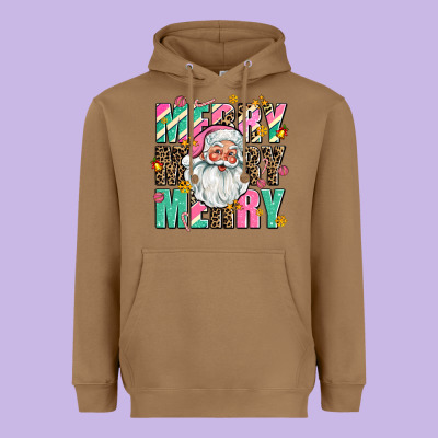 Merry Merry Merry Heavyweight Hoodie Designed By Adodesignshop