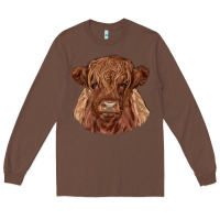 Chestnut highland cow Long Sleeve Tee - RanaPortraitStore