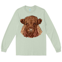 Matcha highland cow Long Sleeve Tee - RanaPortraitStore