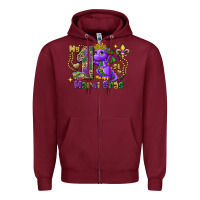 Burgundy dragon my first mardi gras Zipper Hoodie - FaDigitalArtStudio
