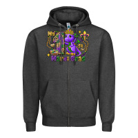 Charcoal Heather dragon my first mardi gras Zipper Hoodie - FaDigitalArtStudio