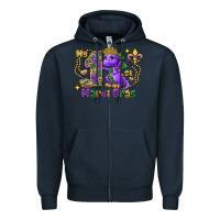 Navy dragon my first mardi gras Zipper Hoodie - FaDigitalArtStudio
