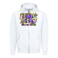 White dragon my first mardi gras Zipper Hoodie - FaDigitalArtStudio
