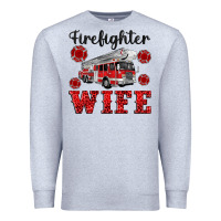 Heather Grey firefighter wife Premium Sweatshirt - Artiststas