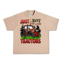 Burro just a boy who loves tractors red tractor Urban Heavy Tee - BarkalooDesign