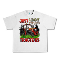 Lunar Rock just a boy who loves tractors red tractor Urban Heavy Tee - BarkalooDesign