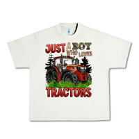 Pistachio just a boy who loves tractors red tractor Urban Heavy Tee - BarkalooDesign