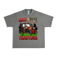 Tornado just a boy who loves tractors red tractor Urban Heavy Tee - BarkalooDesign