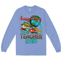 Colony Blue busy doing cool teacher stuff Long Sleeve Tee - texasbilliewilder