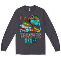 Smoke busy doing cool teacher stuff Long Sleeve Tee - texasbilliewilder