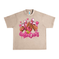 French Oak galentines afro girl sneakers Urban Heavy Tee - RanaPortraitStore