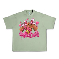 Oil Green galentines afro girl sneakers Urban Heavy Tee - RanaPortraitStore