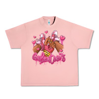 Salmon galentines afro girl sneakers Urban Heavy Tee - RanaPortraitStore