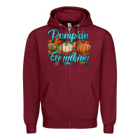 Burgundy pumpkin everything Zipper Hoodie - HRA Design Shop