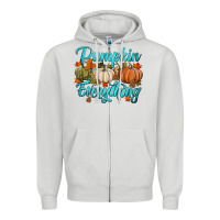 Dove Grey pumpkin everything Zipper Hoodie - HRA Design Shop