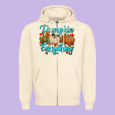 Pumpkin Everything Zipper Hoodie Designed By Hra Design Shop