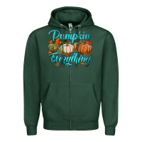 Sports Green pumpkin everything Zipper Hoodie - HRA Design Shop