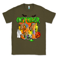 Army Green october 31 Classic Tee - Zillion Design Studio