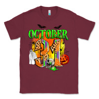 Burgundy october 31 Classic Tee - Zillion Design Studio