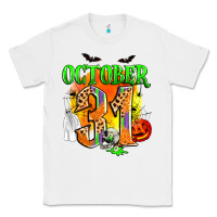 White october 31 Classic Tee - Zillion Design Studio