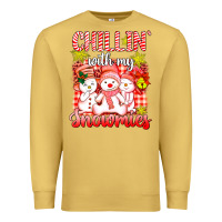 Antique Gold chillin  with my red snowmies Premium Sweatshirt - AdoDesignShop