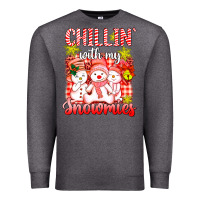 Charcoal Heather chillin  with my red snowmies Premium Sweatshirt - AdoDesignShop