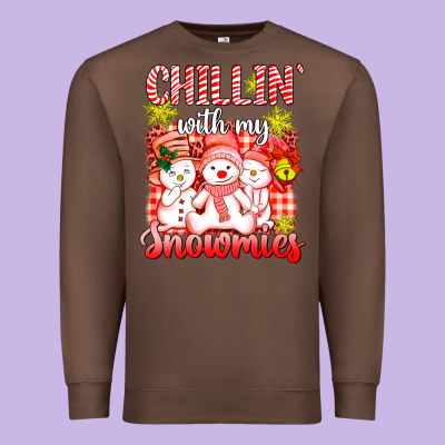 Chillin  With My Red Snowmies Premium Sweatshirt Designed By Adodesignshop