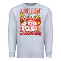 Heather Grey chillin  with my red snowmies Premium Sweatshirt - AdoDesignShop