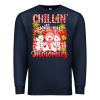 Navy chillin  with my red snowmies Premium Sweatshirt - AdoDesignShop