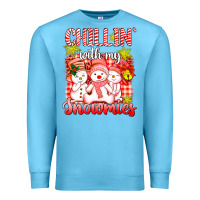 Ocean Blue chillin  with my red snowmies Premium Sweatshirt - AdoDesignShop