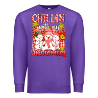 Purple chillin  with my red snowmies Premium Sweatshirt - AdoDesignShop