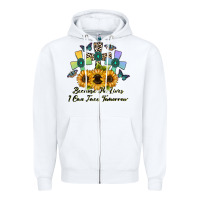 White because he lives i can face tomorrow Zipper Hoodie - CowhideDigitalArt