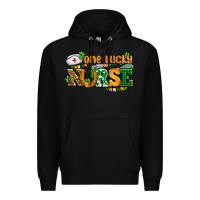 Black one lucky nurse Premium Hoodie - AdoDesignShop