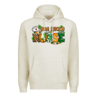 Oatmeal Heather one lucky nurse Premium Hoodie - AdoDesignShop