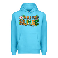 Ocean Blue one lucky nurse Premium Hoodie - AdoDesignShop