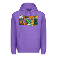 Purple one lucky nurse Premium Hoodie - AdoDesignShop